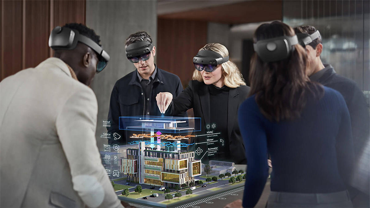 Affichage d'une maquette 3d d'un batiment avec un casque HoloLens en collaboration grâce à la puissance de Azure Remote Rendering